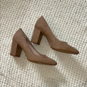 Elegant Brown Block Heel Pumps